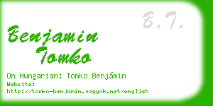 benjamin tomko business card